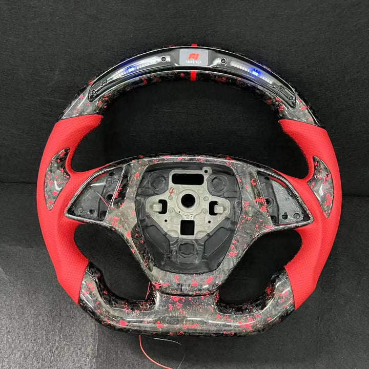 BoostLabs Forged Carbon LED – Volante Deportivo para Chevrolet Corvette C7 2014–2019