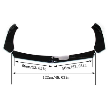 StreetLine Front Lip – Splitter Deportivo Negro Gloss