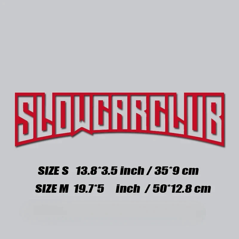 BoostLabs Slow Car Club – Pegatina JDM para Parabrisas