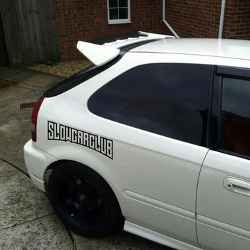 BoostLabs Slow Car Club – Pegatina JDM para Parabrisas