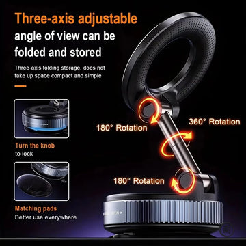 BoostLabs MagGrip 360 – Soporte Magnético para Móvil con Ventosa
