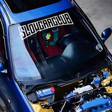 BoostLabs Slow Car Club – Pegatina JDM para Parabrisas