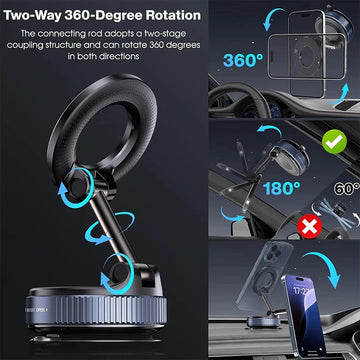 BoostLabs MagGrip 360 – Soporte Magnético para Móvil con Ventosa