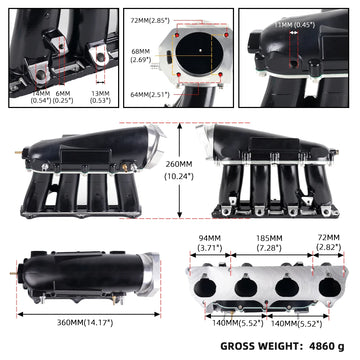 BoostLabs Intake Manifold – Colector Admisión Honda K20A / K20A2 / K20A3 / K24